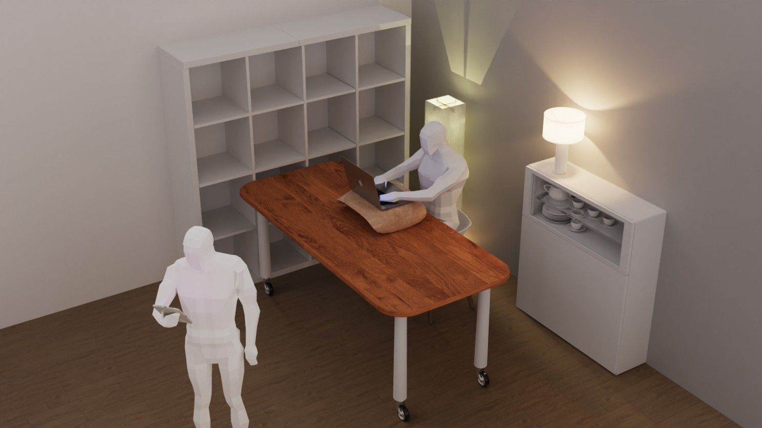 Zur Verdeutlichung meines Homeoffice-Aufbaus & dem Bereich vor dem Tisch