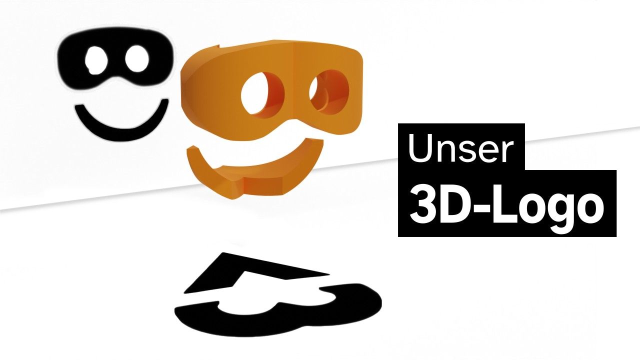 3D-Darstellung des viSales-Logo mit Schatten an Wand und Boden