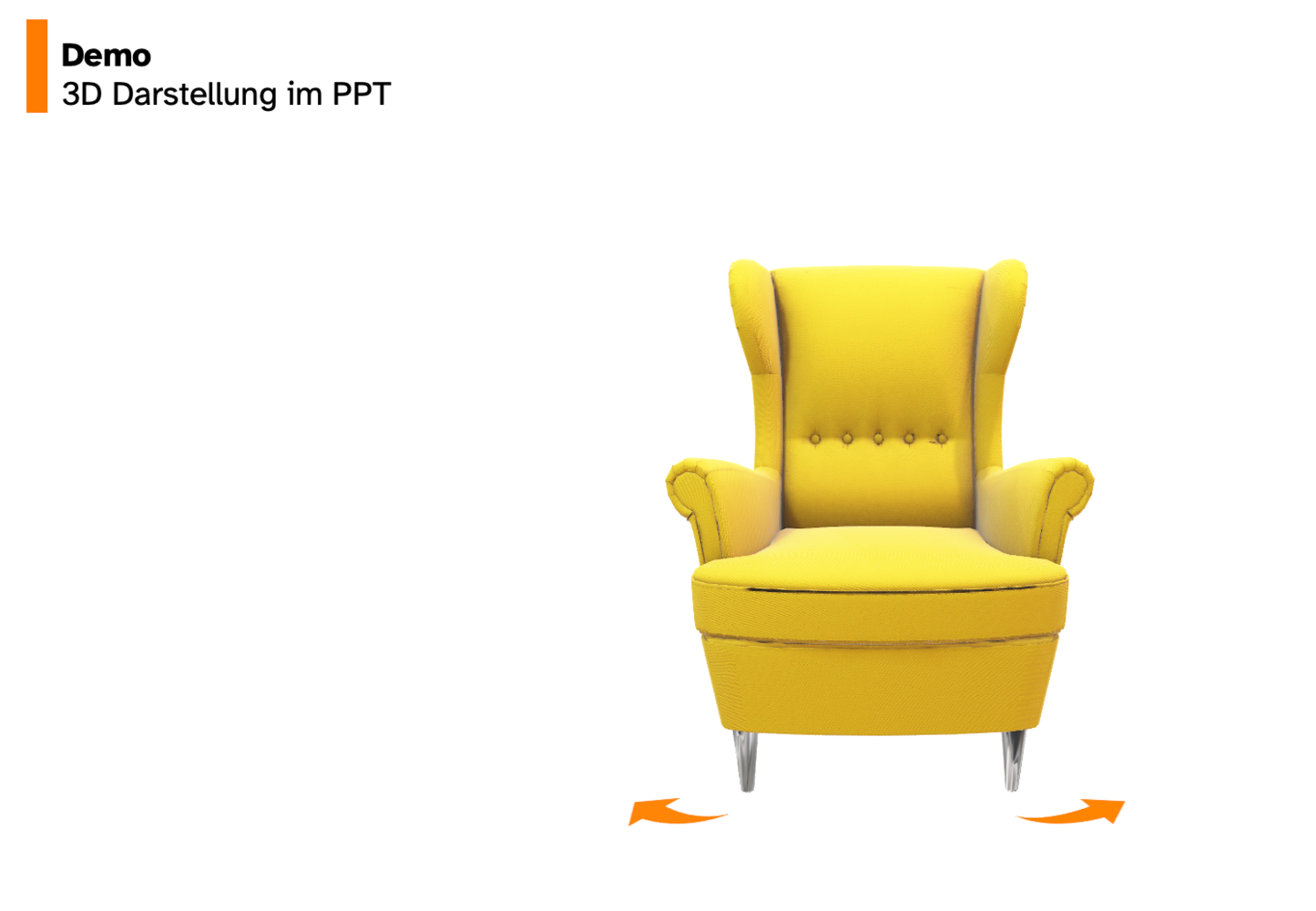 Sessel mit Symbolen zum Drehen