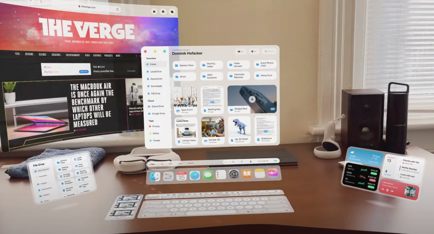 Screenshot aus dem AR-Interface-Konzept-Video von Dominik Hofacker