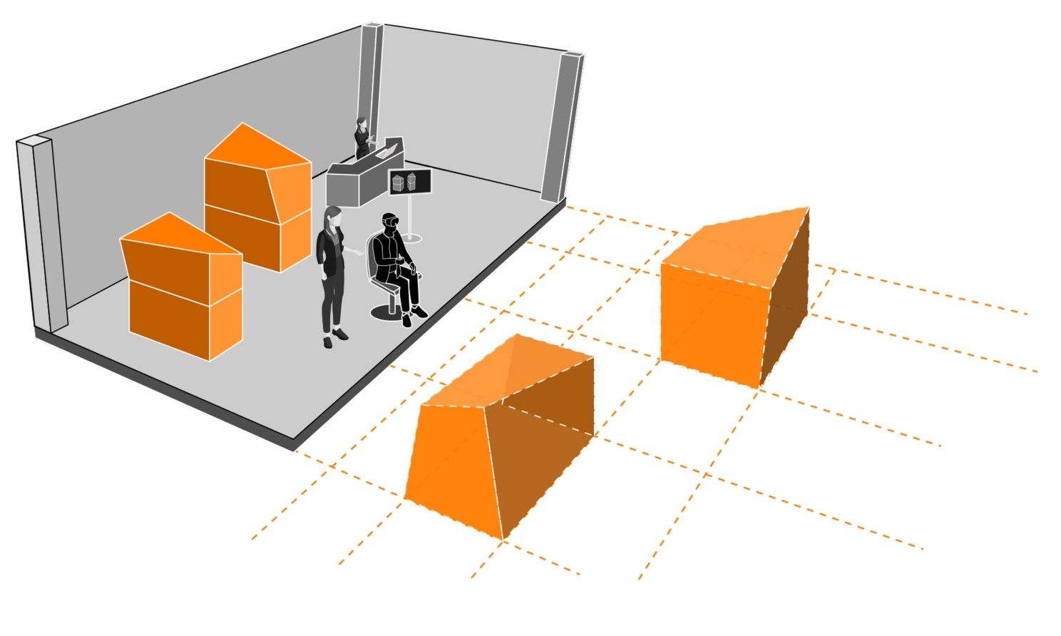 Erweiterung um virtuelle Exponate ausserhalb des Standes