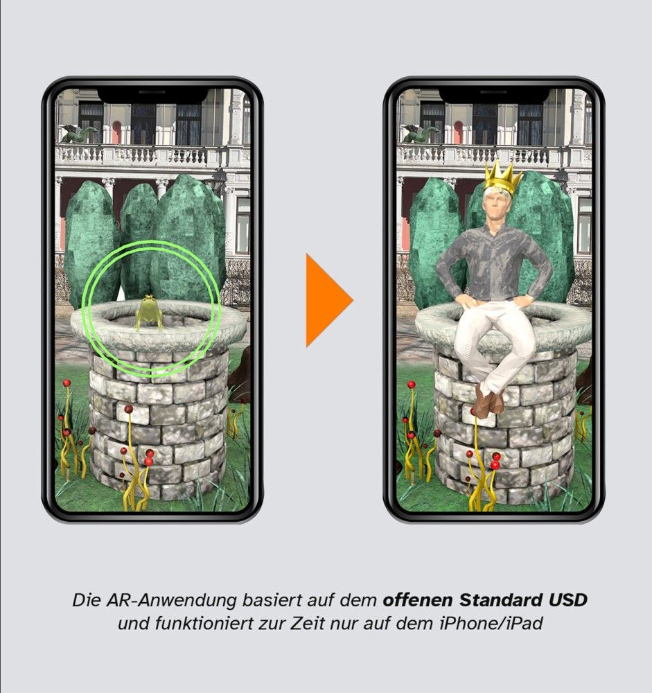 In AR wird Frosch zum Prinzen