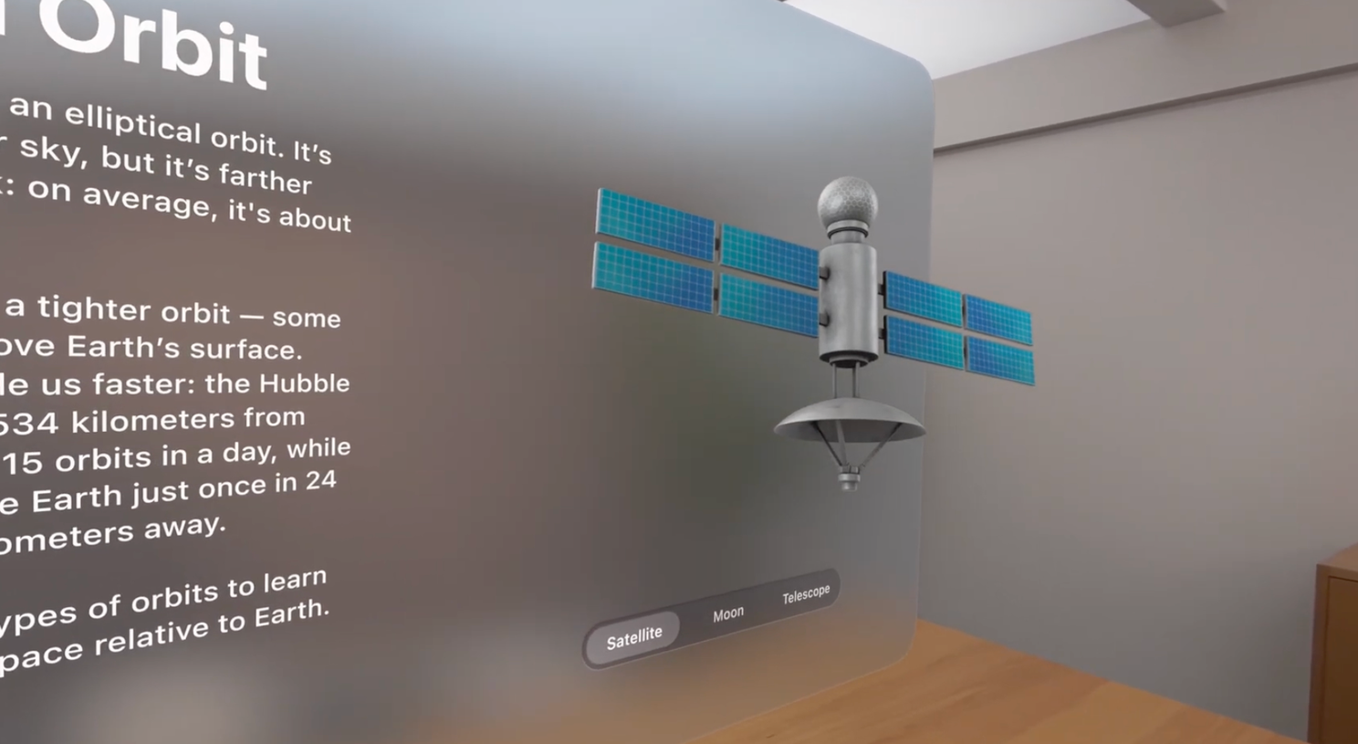 3D-Content schwebt vor der Website / dem Panel und kann also auch von der Seite aus betrachtet werden