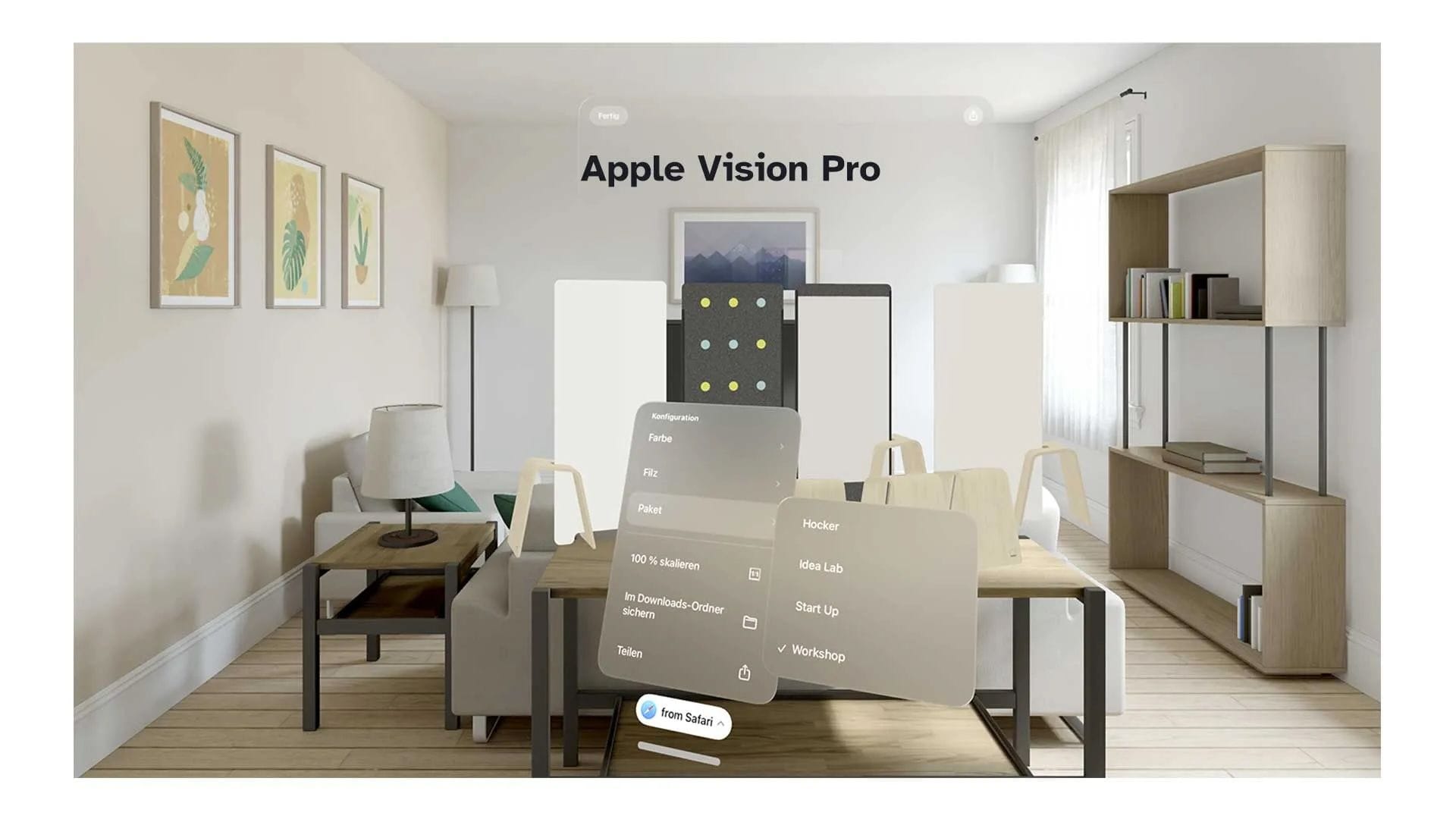 Apple Vision Pro AR Produktkonfigurator Renz – viSales
