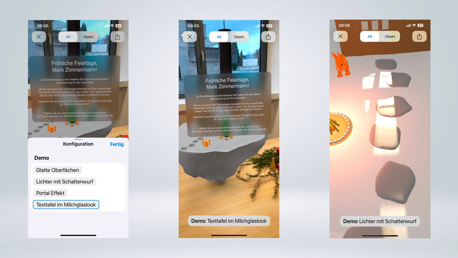 Screenshots zu varianten – viSales