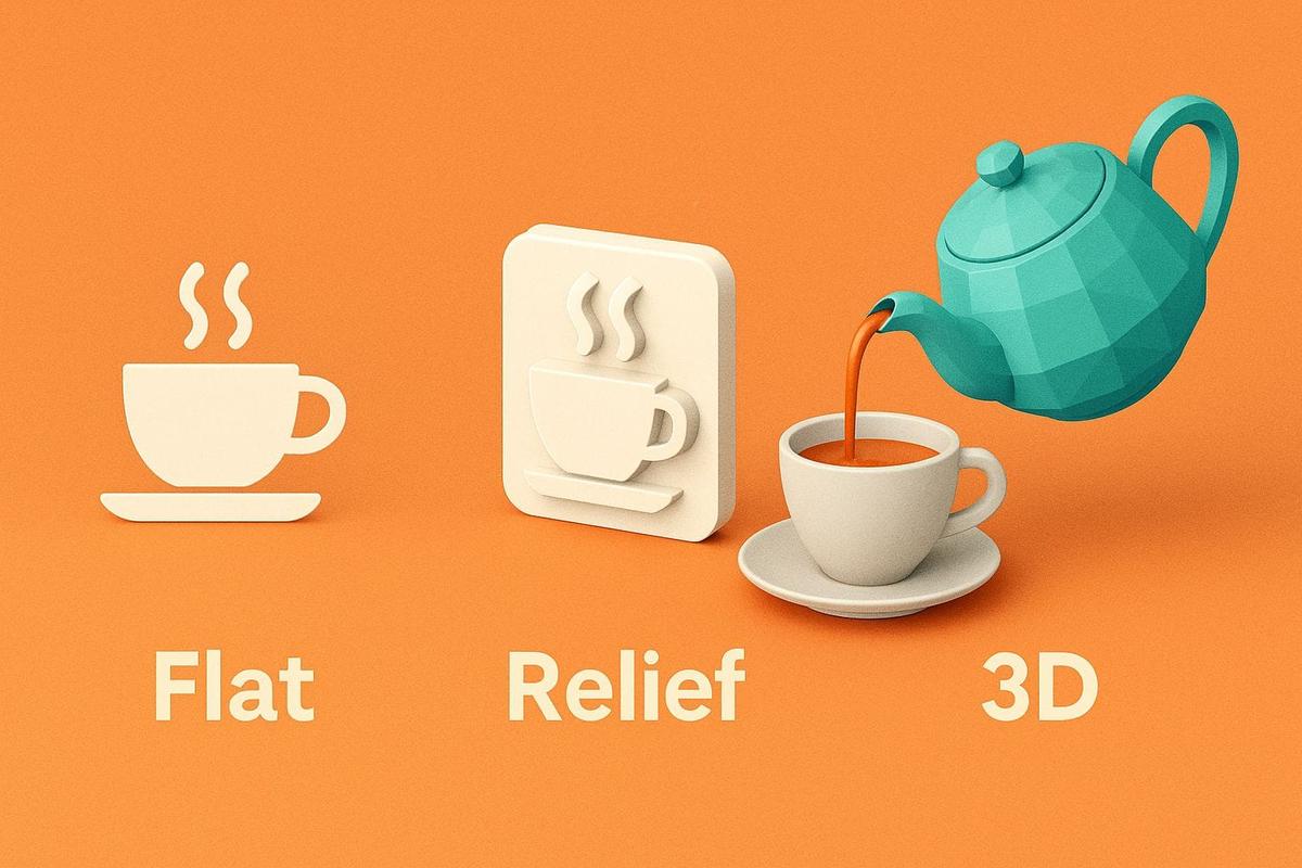 Logo 3D Relief – viSales