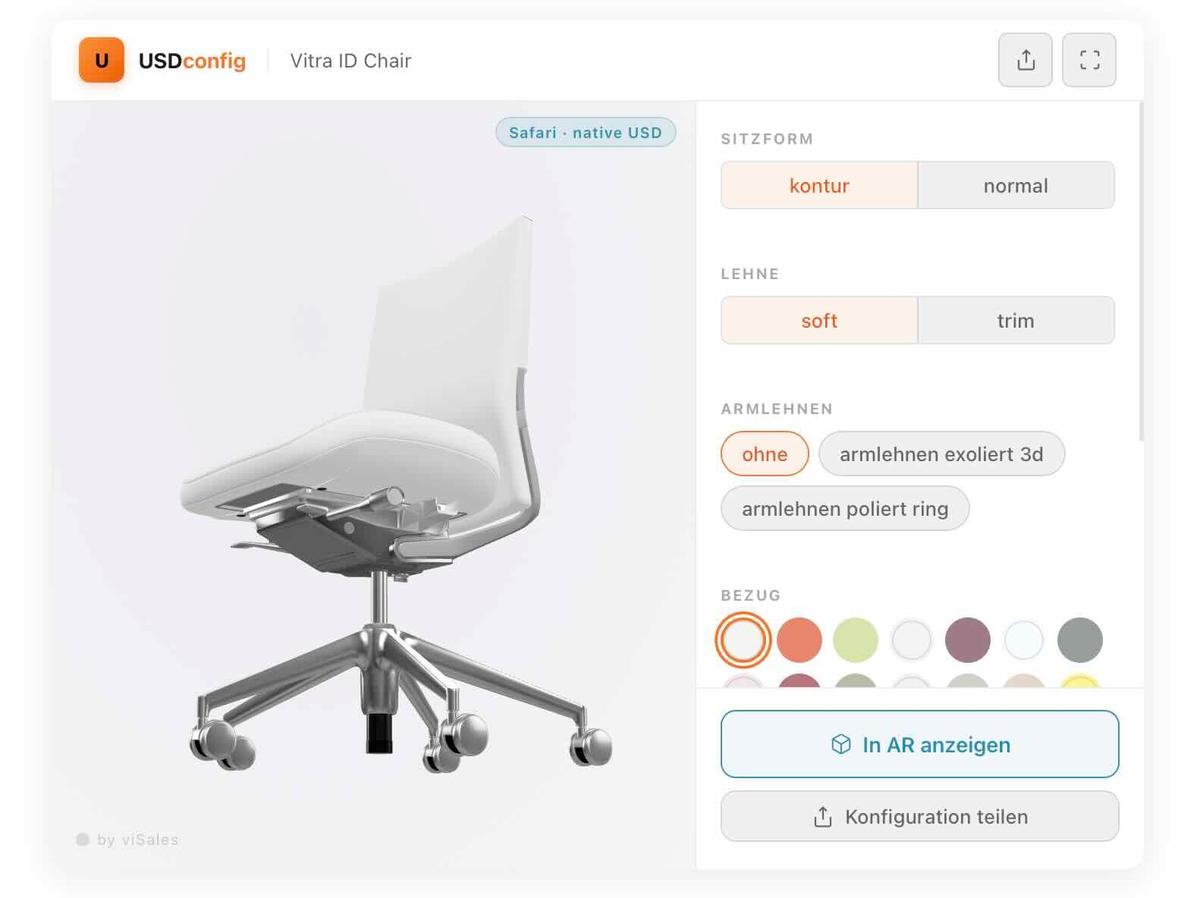 USDconfig 1 1 Stuhl Konfigurator – viSales