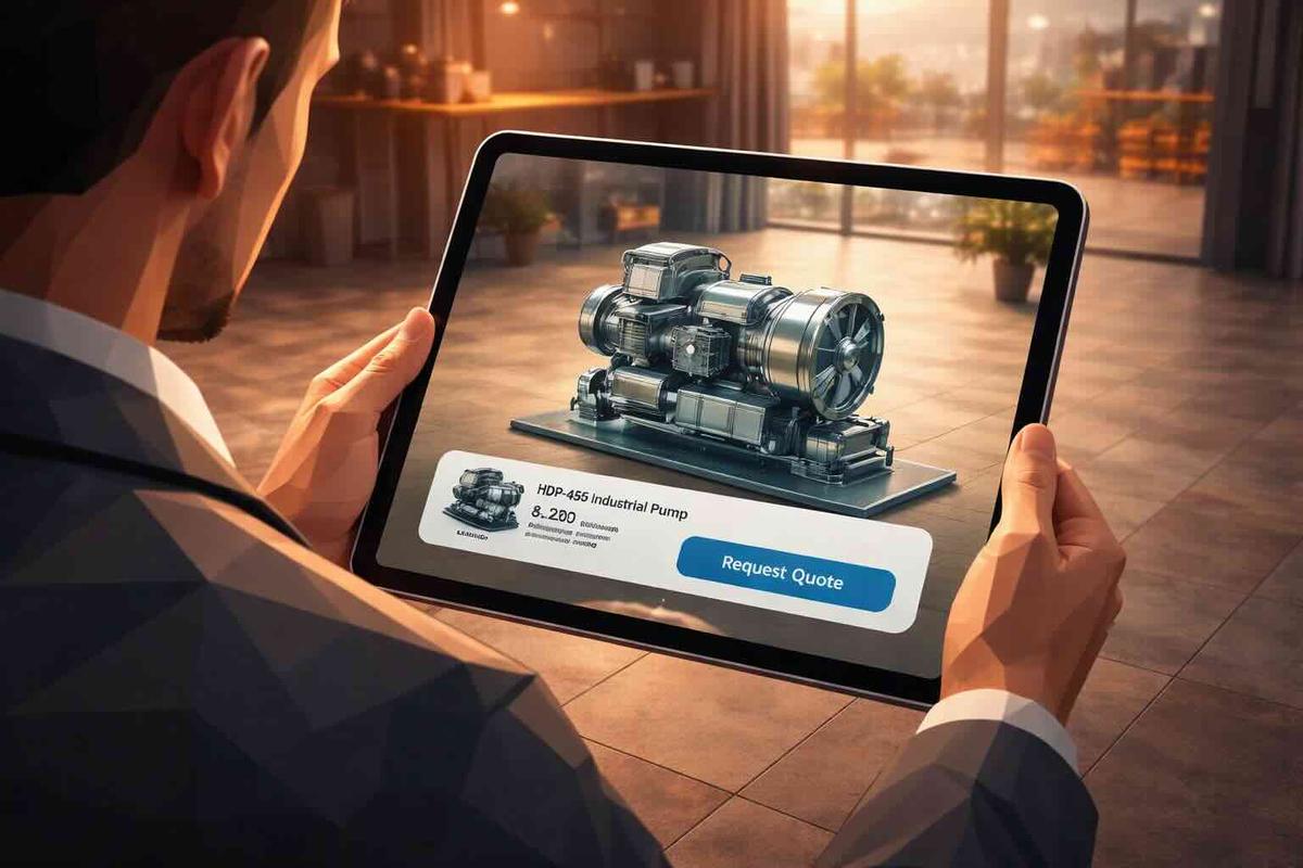 3D-Konfigurator im Vertrieb – AR Quick Look für Maschinenbau von viSales