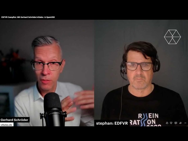 EDVR Talk: Gerhard Schröder und Stephan Sorkin erklären OpenUSD — USD, USDZ, Apple, Nvidia