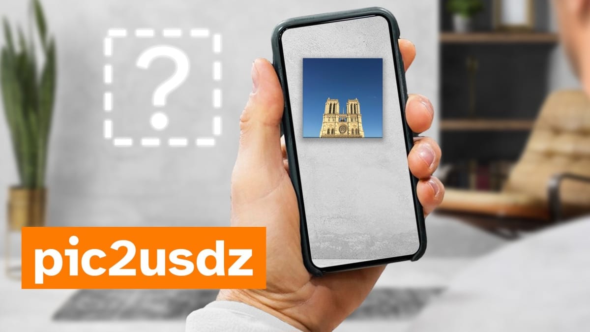 Bild-zu-AR: Mit einfachen Lösungen schnell AR-Ergebnisse schaffen via pic2usdz