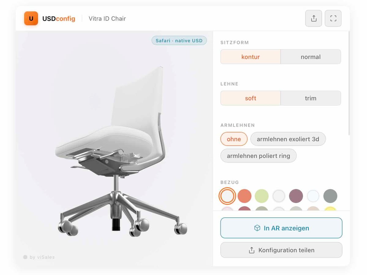 Vom 3D-Modell zum Web-Konfigurator: Was OpenUSD & USDZ im B2B-Vertrieb wirklich leisten: USDconfig 1.1